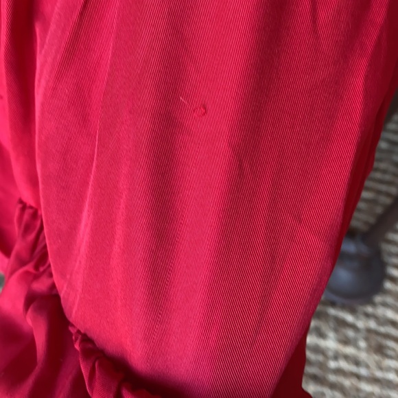 Girls red two tier dress - Picture 5 of 5